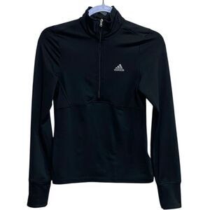 Adidas | XS Black 1/2 Zip Long Sleeve Pullover Top